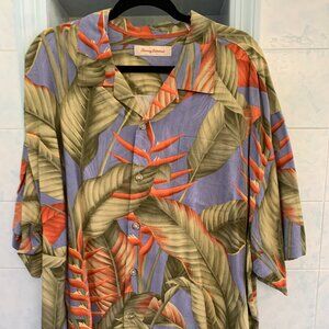 NWOT MENS BIG + TALL SILK TOMMY BAHAMA BIRD OF PARADISE TROPICAL SHIRT XXL